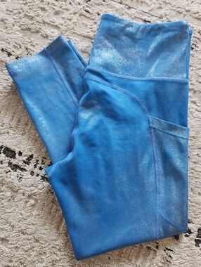 Zya Blue Mermaid Light N Tight High Rise Capri